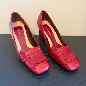 Stunning Red Naturalizer Heel Vintage Leather Pumps, size 5 B